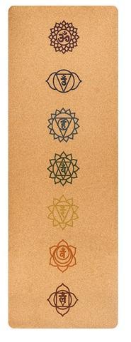 Yoga Matte aus Kork, 7 Chakra